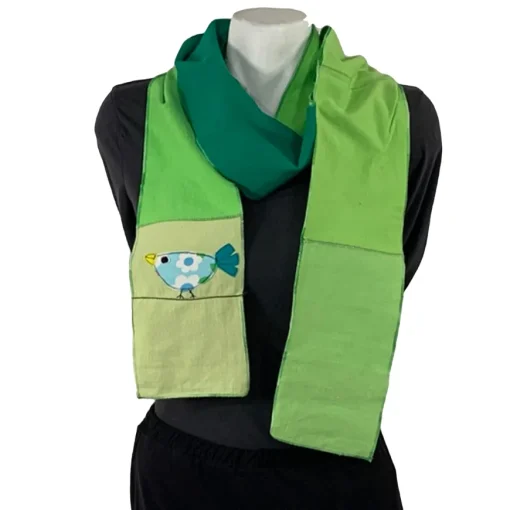 Sale Applique Scarf- Cute Bird Applique Scarves