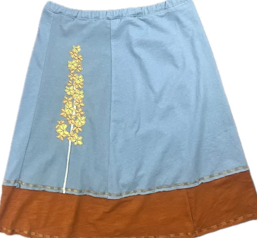 Online Big Flower Layered Skirt-Golden Rod Big Flower Layered Skirt
