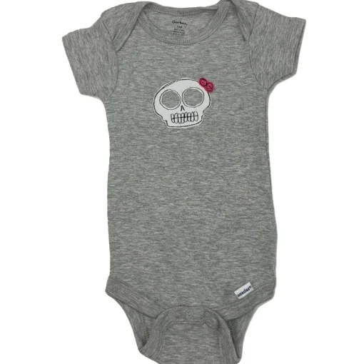 Discount Kids Onesie-Skull with Flower Kids Onesies
